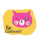 A nice pink cat. Stay cool and move on.（個別スタンプ：30）