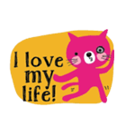 A nice pink cat. Stay cool and move on.（個別スタンプ：31）