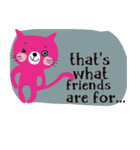 A nice pink cat. Stay cool and move on.（個別スタンプ：32）