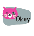 A nice pink cat. Stay cool and move on.（個別スタンプ：33）