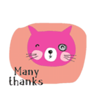 A nice pink cat. Stay cool and move on.（個別スタンプ：35）
