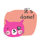 A nice pink cat. Stay cool and move on.（個別スタンプ：37）