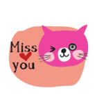 A nice pink cat. Stay cool and move on.（個別スタンプ：39）