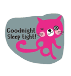 A nice pink cat. Stay cool and move on.（個別スタンプ：40）