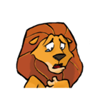 A naughty girl and Lion.（個別スタンプ：23）