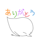 よくわからないしろいとり。（個別スタンプ：3）