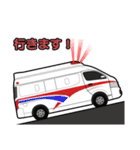 緊急車両スタンプ2 消防車パトカー救急車（個別スタンプ：37）