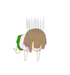 半目少女（個別スタンプ：21）