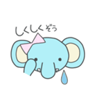 ピンクのリボンをつけたぞう（個別スタンプ：12）