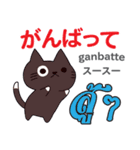 誰でも毎日使える猫日本語タイ語（個別スタンプ：4）