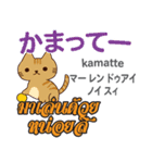 誰でも毎日使える猫日本語タイ語（個別スタンプ：32）