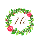 greeting wreath（個別スタンプ：4）