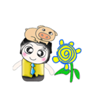 .. Mr. Kanaka and Pig..^^（個別スタンプ：5）