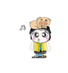 .. Mr. Kanaka and Pig..^^（個別スタンプ：16）