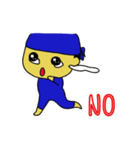 blue man kowtow（個別スタンプ：12）