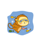 Always Having Fun Monkeys_animate_5（個別スタンプ：5）