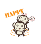 Brother monkey and sister monkey（個別スタンプ：7）