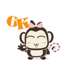 Brother monkey and sister monkey（個別スタンプ：8）