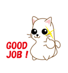 白猫「にゃん」（個別スタンプ：13）