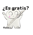 orchestra flute everyone Spain version（個別スタンプ：4）