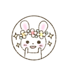 花 うさぎ（個別スタンプ：15）