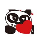 Angry Face Panda Heart Heart（個別スタンプ：7）