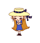 Cute little girl with hat（個別スタンプ：17）