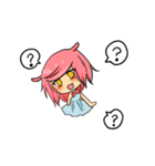 pink sheep and black heart（個別スタンプ：23）