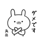 【角田】さんが使うウサギ（個別スタンプ：3）