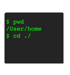 【第2段】意思表示するコマンド達 pwdとcd（個別スタンプ：2）