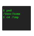 【第2段】意思表示するコマンド達 pwdとcd（個別スタンプ：3）