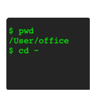 【第2段】意思表示するコマンド達 pwdとcd（個別スタンプ：4）