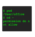 【第2段】意思表示するコマンド達 pwdとcd（個別スタンプ：5）