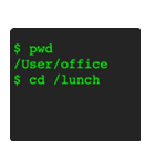 【第2段】意思表示するコマンド達 pwdとcd（個別スタンプ：8）