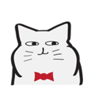 White cat red ribbon.（個別スタンプ：6）