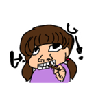 人前でやってはイケない女子！（個別スタンプ：5）