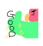 指描きインコ（個別スタンプ：7）