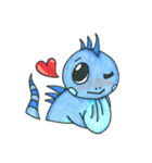 Blue iguan monmon with its friends（個別スタンプ：1）