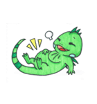 Blue iguan monmon with its friends（個別スタンプ：9）