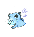 Blue iguan monmon with its friends（個別スタンプ：10）