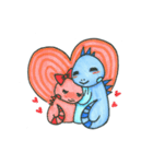 Blue iguan monmon with its friends（個別スタンプ：11）