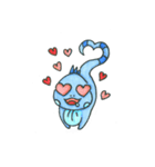 Blue iguan monmon with its friends（個別スタンプ：13）