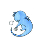 Blue iguan monmon with its friends（個別スタンプ：14）