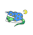 Blue iguan monmon with its friends（個別スタンプ：17）
