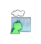 Blue iguan monmon with its friends（個別スタンプ：21）