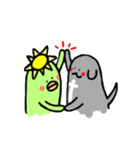 モビちゃんとサンパちゃんの一日（個別スタンプ：1）