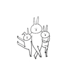 一発書き・どうぶつ（個別スタンプ：4）