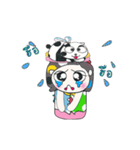 >>My name is Hana. Love panda..^^（個別スタンプ：6）