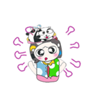 >>My name is Hana. Love panda..^^（個別スタンプ：7）