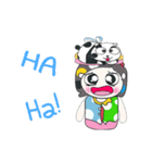 >>My name is Hana. Love panda..^^（個別スタンプ：8）